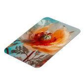 繊細なオレンジ色の花 マグネット (左側)