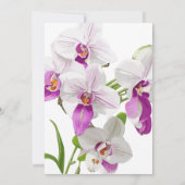 繊細なオーキッドブランチリハーサル 招待状 (裏面)