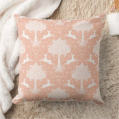 繊細なオークと鹿の桃の枕 クッション (ブランケット)
