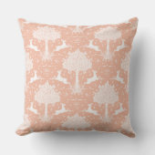 繊細なオークと鹿の桃の枕 クッション (正面)