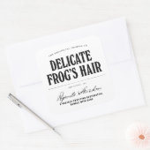 繊細なカエルの髪 – 薬用ラベル スクエアシール (封筒)
