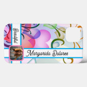 繊細なカラフルハートカスタム、写真と名前 Case-Mate iPhoneケース (裏面 (横))