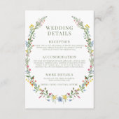 繊細なカラフル結婚の詳細カード エンクロージャーカード (正面)