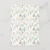 繊細なカラフル結婚の詳細カード エンクロージャーカード (裏面)