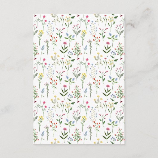 繊細なカラフル結婚の詳細カード エンクロージャーカード (裏面)