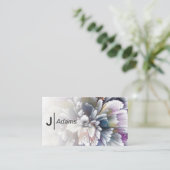 繊細なカラー抽象芸術フラワー名刺 名刺 (スタンド正面)