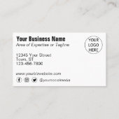 繊細なカラー抽象芸術フラワー名刺 名刺 (裏面)