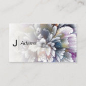 繊細なカラー抽象芸術フラワー名刺 名刺 (正面)