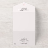 繊細なカリグラフィーが一つになった結婚式の招待状 オールインワン招待状 (外側)