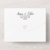 繊細なカリグラフィーが一つになった結婚式の招待状 オールインワン招待状 (裏面)