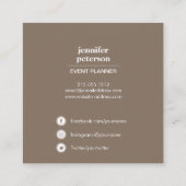 繊細なガーリー開花フローラソーシャルメディアのアイコン スクエア名刺 (裏面)