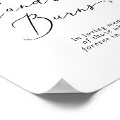 繊細なキャンドルが燃える結婚式追悼看板 ポスター (角)