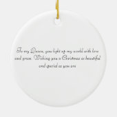 繊細なクイーンインウォータースタイル セラミックオーナメント (裏面)