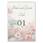 繊細なクイーン・アン・レースの結婚式テーブルカード テーブルナンバー (裏面)