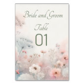 繊細なクイーン・アン・レースの結婚式テーブルカード テーブルナンバー (正面)