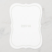 繊細なクラシックセージ緑の書結婚道 メニュー (裏面)