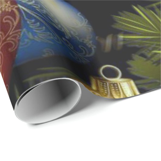 繊細なクリスマスボールが美しいデザイン ラッピングペーパー (ロールコーナー)