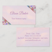 繊細なグラフィックデザイン – ラスター表示の三角形 名刺 (正面/裏面)