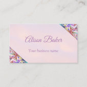 繊細なグラフィックデザイン – ラスター表示の三角形 名刺 (正面)