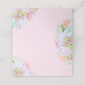 繊細なグリーンと多肉植物のリース ブライダルシャワー プレイスカード (外部開封)