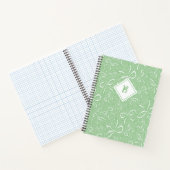 繊細なグリーンコケット弓 ノートブック (内部)