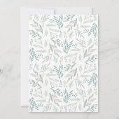 繊細なグリーン スクリプト | 結婚式招待状 招待状 (裏面)