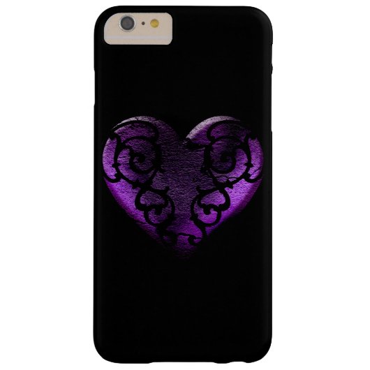 繊細なゴシックパープルハート Case-Mate iPhoneケース (裏面)