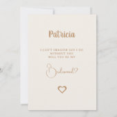 繊細なゴールドとクリームのウェディングパーティーへの招待カード 招待状 (裏面)