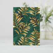 繊細なゴールドのシダの模様 エンクロージャーカード (スタンド正面)