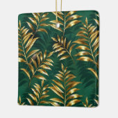 繊細なゴールドのシダの模様 セラミックオーナメント (左)