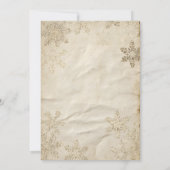 繊細なゴールドの装飾が施されたアンティーク紙 招待状 (裏面)