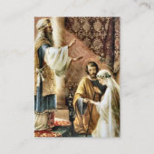 繊細なゴールドツリー カトリック結婚式の祈りカード プレイスカード (正面)