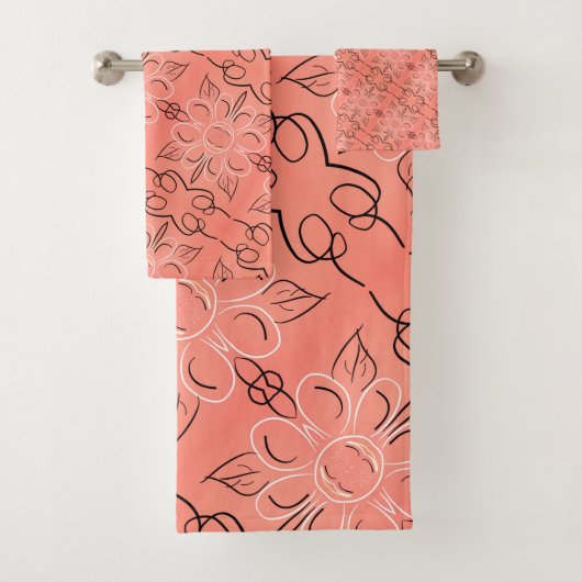 繊細なサンゴフローラタオルセット バスタオルセット (インサイチュ)