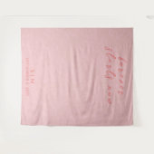 繊細なサンゴ結婚の写真の背景タペストリー タペストリー (正面(横))