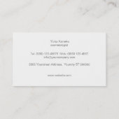 繊細なシェブロンライトブルーサロンとスパ 名刺 (裏面)