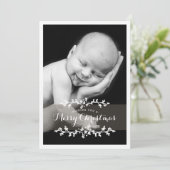 繊細なシックな写真メリークリスマス シーズンカード (スタンド正面)