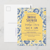 繊細なシノワズリーのウェディングシャワー招待状 ポストカード (正面/裏面)