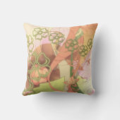 繊細なシャビーシックフローラプリントクッションアクセサリー クッション (裏面)