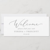 繊細なシルバーぶら下がったの座席表ヘッダー (裏面)