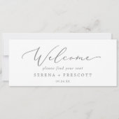 繊細なシルバーぶら下がったの座席表ヘッダー (正面)