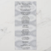 繊細なシルバー結婚式 プログラム (裏面)
