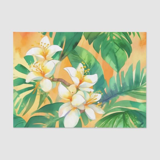 繊細なジャスミンの花 薄葉紙 (正面)