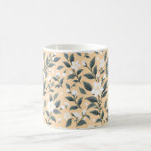 繊細なジャスミン花柄 コーヒーマグカップ (中央)