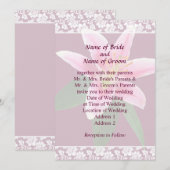 繊細なスターゲイザーリリーのウェディング招待状セット 招待状 (正面/裏面)