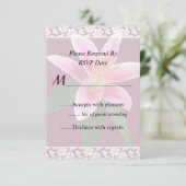 繊細なスターリリーのウェディング招待状 招待状 (スタンド正面)