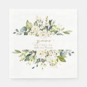 繊細なスペインのアイボリーホワイトフラワーガールボーティゾ スタンダードランチョンナプキン (正面)