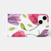 繊細なスミレの花柄 Case-Mate iPhoneケース (裏面 (横))