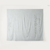 繊細なセージ結婚の写真の背景タペストリー タペストリー (正面(横))