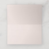 繊細なソフト ブラッシュ ピンク ローズ フローラル ブライダル シャワー プレイスカード (内部開封)