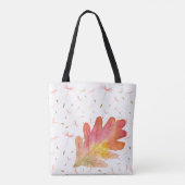 繊細なタンポポと秋の葉 トートバッグ (裏面)